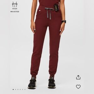 Figs Zamora joggers, size S tall, color burgundy, like new